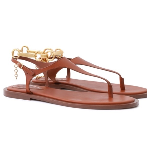 Zimmermann Wild Thong with Gold Ankle Bracelet Pecan size 39 - Picture 4 of 11